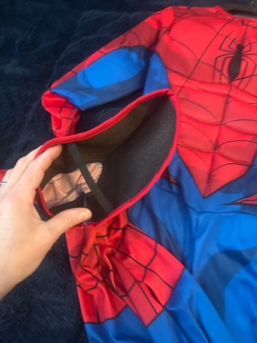Marvel Red and Blue Spider Hero Muscle Chest Jumpsuit BRAND NEW - Picture 4 of 6